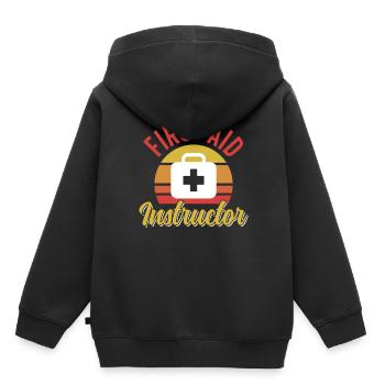 First Aid Instructor Trainer Course Teacher - Kids Premium Organic Hoodie - black - Back - AI Model Kid Male (0cm)