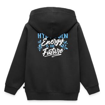 L’énergie de l’hydrogène est l’avenir L’hydrogène - Sweat Premium à capuche enfant bio - noir - Dos - AI Model Kid Male (0cm)