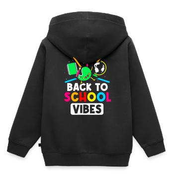 Back to School Vibes Back to School Back to School - Kids Premium Organic Hoodie - black - Back - AI Model Kid Male (0cm)