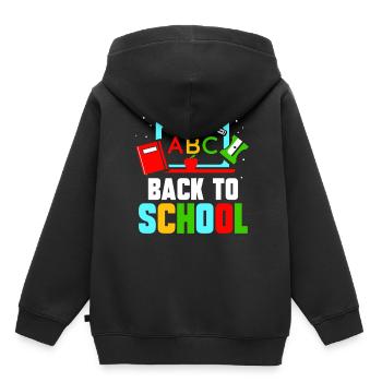 Back to School Back to School Teachers Back to School - Kids Premium Organic Hoodie - black - Back - AI Model Kid Male (0cm)