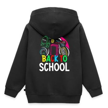 Back to School Back to School Back to School Teacher - Kids Premium Organic Hoodie - black - Back - AI Model Kid Male (0cm)