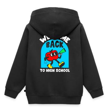 Welcome back to school Teachers Back to school - Kids Premium Organic Hoodie - black - Back - AI Model Kid Male (0cm)