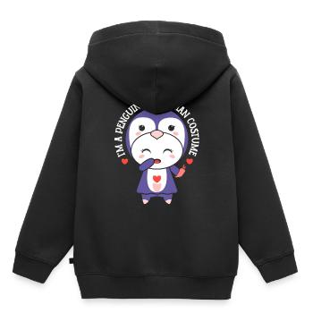 Ich Bin Ein Pinguin In Einem Menschlichen Kostüm - Kinder Premium Organic Hoodie - Schwarz - Hinten - AI Model Kid Male (0cm)