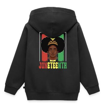 Juneteenth 1865 Black African American Afrika - Kinder Premium Organic Hoodie - Schwarz - Hinten - AI Model Kid Male (0cm)