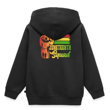 Juneteenth Team African American 1865 Black - Kinder Premium Organic Hoodie - Schwarz - Hinten - AI Model Kid Male (0cm)