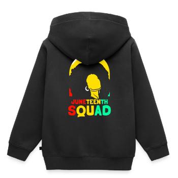 Juneteenth Team Black 1865 African American - Kinder Premium Organic Hoodie - Schwarz - Hinten - AI Model Kid Male (0cm)
