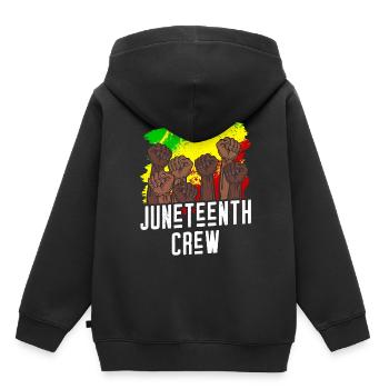 Juneteenth Team 1865 African American Black - Kinder Premium Organic Hoodie - Schwarz - Hinten - AI Model Kid Male (0cm)