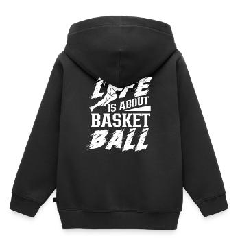 Life revolves around basketball team players - Kids Premium Organic Hoodie - black - Back - AI Model Kid Male (0cm)
