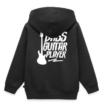Guitariste basse Bassiste Musicien Basse Basse Guitare basse - Sweat Premium à capuche enfant bio - noir - Dos - AI Model Kid Male (0cm)