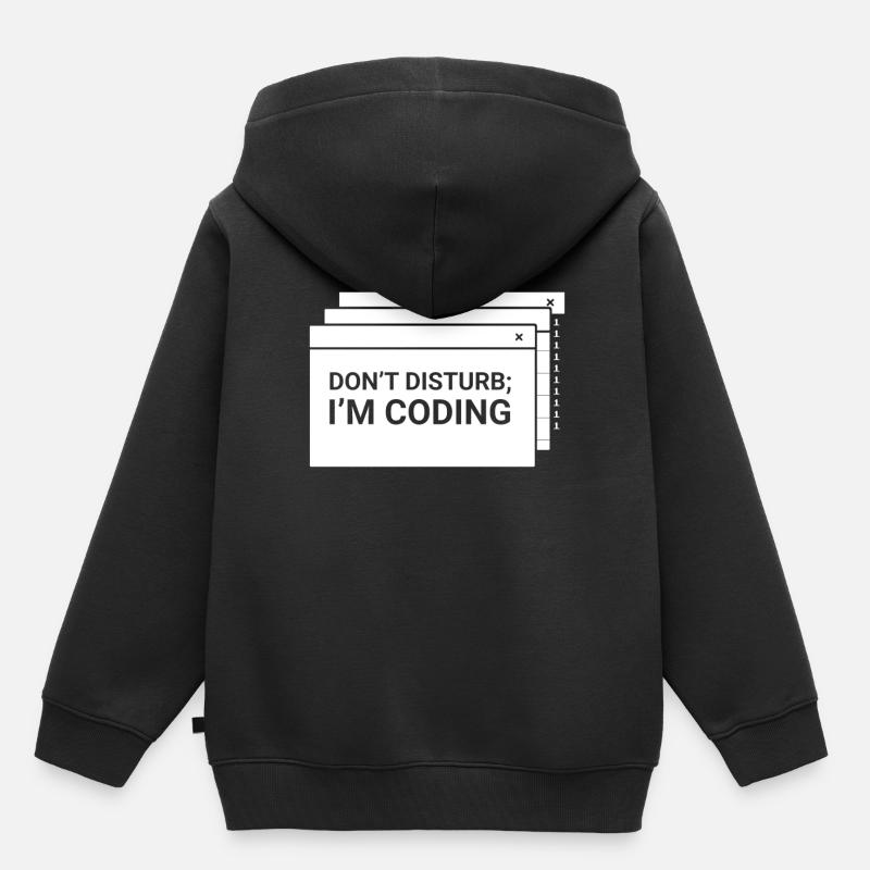 Stören Sie Nicht Ich Programmiere Coder Coding - Kinder Premium Organic Hoodie - Schwarz