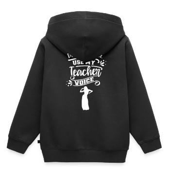 La voix de mon professeur de danse Professeur de danse École de danse - Sweat Premium à capuche enfant bio - noir - Dos - AI Model Kid Male (0cm)