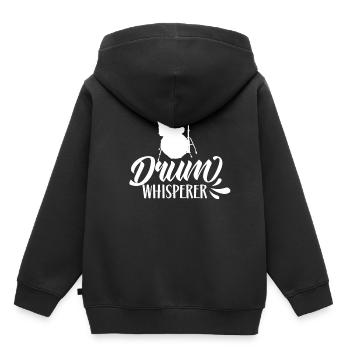 Tambour Whisperer Tambour Whisperer Tambour - Sweat Premium à capuche enfant bio - noir - Dos - AI Model Kid Male (0cm)