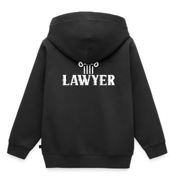 Advocaat Advocaat Diploma - Kinder Premium hoodie biologisch - zwart - Achter - AI Model Kid Male (0cm)