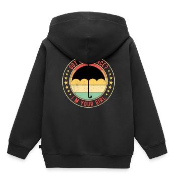 Agent d’assurance Commis d’assurance - Sweat Premium à capuche enfant bio - noir - Dos - AI Model Kid Male (0cm)