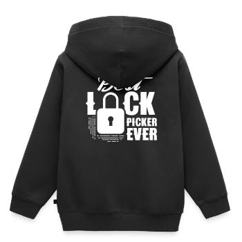 Der Beste Lock Picker Aller Zeiten Lock Picking - Kinder Premium Organic Hoodie - Schwarz - Hinten - AI Model Kid Male (0cm)