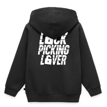 Lock Picking Liebhaber Knacken Schloss Knacker - Kinder Premium Organic Hoodie - Schwarz - Hinten - AI Model Kid Male (0cm)