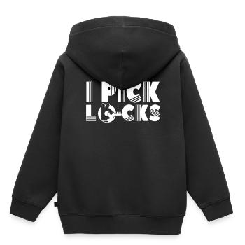 I Crack Locks Lock Picking Lock Cracker - Kids Premium Organic Hoodie - black - Back - AI Model Kid Male (0cm)