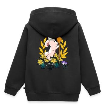 Ostern Küche Koch Hase Kochlöffel Osterhase Köchin - Kinder Premium Organic Hoodie - Schwarz - Hinten - AI Model Kid Male (0cm)