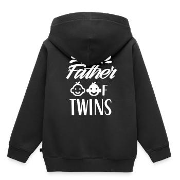 Je suis père de jumeaux humour jumeau - Sweat Premium à capuche enfant bio - noir - Dos - AI Model Kid Male (0cm)