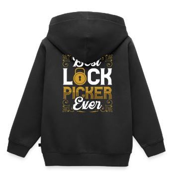 Der Beste Lock Picker Aller Zeiten Lock Picking - Kinder Premium Organic Hoodie - Schwarz - Hinten - AI Model Kid Male (0cm)