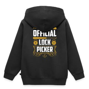 Official Lock Picker Lock Picker Lock - Kids Premium Organic Hoodie - black - Back - AI Model Kid Male (0cm)