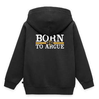 Born to argue argument lawyer - Kids Premium Organic Hoodie - black - Back - AI Model Kid Male (0cm)