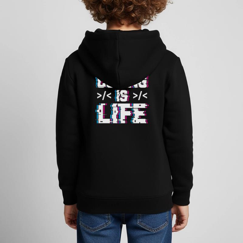 Coding is Life Programmer Coder Code Kids Premium Organic Hoodie