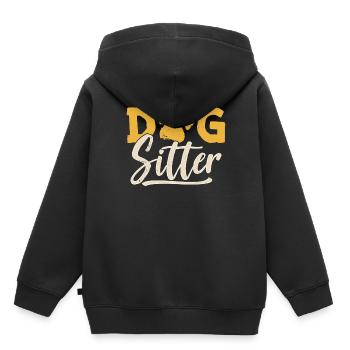 Dog Sitter Dog Sitting Dog Sitting - Kids Premium Organic Hoodie - black - Back - AI Model Kid Male (0cm)
