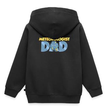 Meteorologe Papa Wettervorhersage Meteorologie - Kinder Premium Organic Hoodie - Schwarz - Hinten - AI Model Kid Male (0cm)