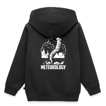 Meteorologie Beruf Wettervorhersage Meteorologe - Kinder Premium Organic Hoodie - Schwarz - Hinten - AI Model Kid Male (0cm)