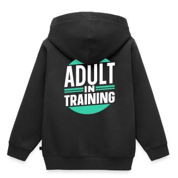 Erwachsener In Ausbildung Erwachsen Geburtstag - Kinder Premium Organic Hoodie - Schwarz - Hinten - AI Model Kid Male (0cm)