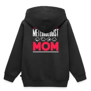 Météorologue Mama Profession Météorologue Météorologie - Sweat Premium à capuche enfant bio - noir - Dos - AI Model Kid Male (0cm)
