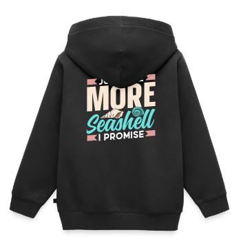 Nur Noch Eine Muschel Ich Verspreche Es Muscheln - Kinder Premium Organic Hoodie - Schwarz - Hinten - AI Model Kid Male (0cm)
