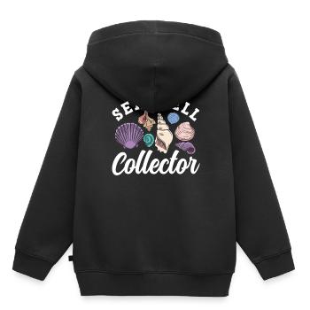 Shell collectors Mussel collectors collect mussels - Kids Premium Organic Hoodie - black - Back - AI Model Kid Male (0cm)