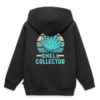 Shell collectors Mussel collectors collect mussels - Kids Premium Organic Hoodie - black - Back - AI Model Kid Male (0cm)