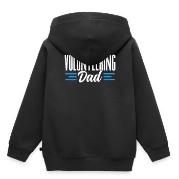 Père bénévole Volontaire Profession bénévole - Sweat Premium à capuche enfant bio - noir - Dos - AI Model Kid Male (0cm)