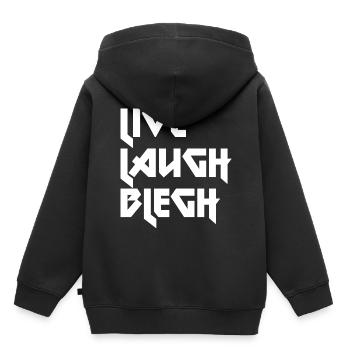 Live Laugh Blegh Heavy Metal Metalcore - Sweat Premium à capuche enfant bio - noir - Dos - AI Model Kid Male (0cm)