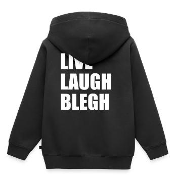 Live Laugh Blegh Heavy Metal Metalcore - Sweat Premium à capuche enfant bio - noir - Dos - AI Model Kid Male (0cm)