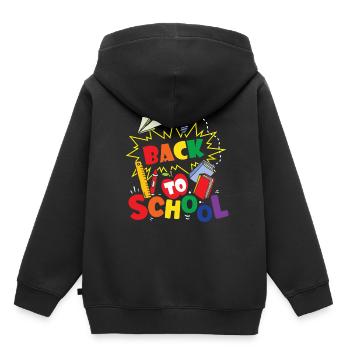Back to School Teachers Back to School Back to School - Kids Premium Organic Hoodie - black - Back - AI Model Kid Male (0cm)