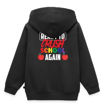 Bereit Die Schule Wieder Zu Erobern Schulstart - Kinder Premium Organic Hoodie - Schwarz - Hinten - AI Model Kid Male (0cm)