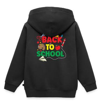 Back to School Teachers Back to School Back to School - Kids Premium Organic Hoodie - black - Back - AI Model Kid Male (0cm)