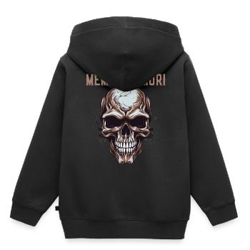 Memento Mori - Kinder Premium Organic Hoodie - Schwarz - Hinten - AI Model Kid Male (0cm)