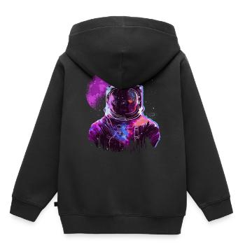Space Astronaut Vaporwave Spaceman Astronomy Lover - Kinder Premium Organic Hoodie - Schwarz - Hinten - AI Model Kid Male (0cm)