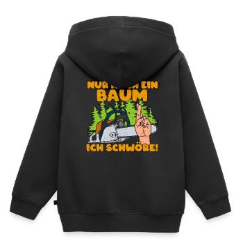 Nur Noch Ein Baum ich Schwöre - Kinder Premium Organic Hoodie - Schwarz - Hinten - AI Model Kid Male (0cm)