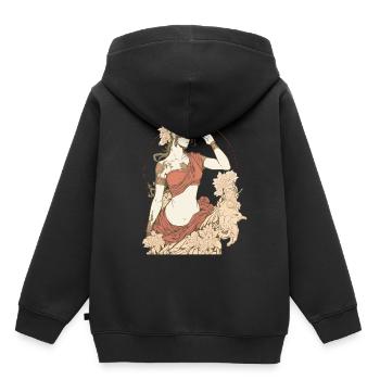 Hindu Goddess Mother Parvati Hinduism Deity Mythol - Kids Premium Organic Hoodie - black - Back - AI Model Kid Male (0cm)