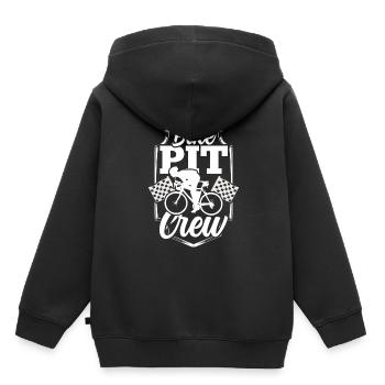 Fahrrad-Boxencrew Radrennfahrer Radrennen - Kinder Premium Organic Hoodie - Schwarz - Hinten - AI Model Kid Male (0cm)