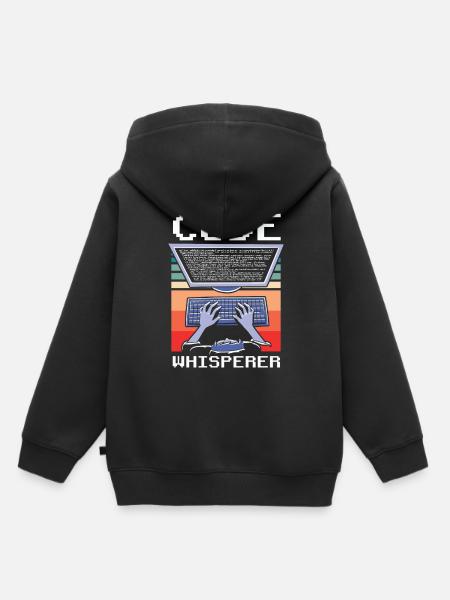 Code Whisperer Programmer Coding Coder - Kids Premium Organic Hoodie - black