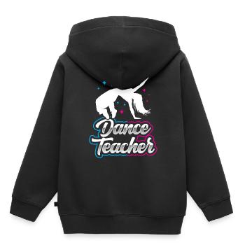 Professeur de danse Cours de danse École de danse Professeur de danse - Sweat Premium à capuche enfant bio - noir - Dos - AI Model Kid Male (0cm)