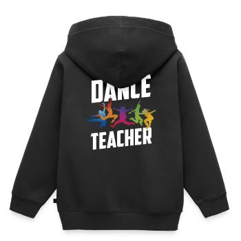 Professeur de danse Cours de danse Professeur de danse École de danse - Sweat Premium à capuche enfant bio - noir - Dos - AI Model Kid Male (0cm)