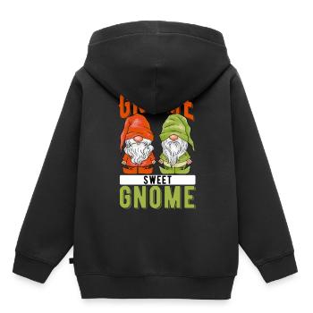 Garden Gnomes Garden Gnomes Gnome Sweet Gnome - Kids Premium Organic Hoodie - black - Back - AI Model Kid Male (0cm)